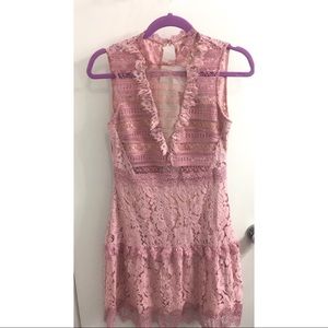 Pink lace dress